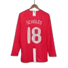 UCL Men's Retro 2007/08 Replica SCHOLES #18 Manchester United Home Long Sleeves Soccer Jersey Shirt - Pro Jersey Shop