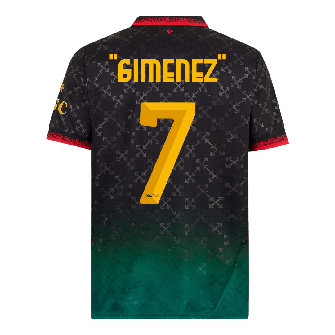 Men's "GIMENEZ" #7 AC Milan Fourth Away Soccer Jersey Shirt - Fan Version - Pro Jersey Shop