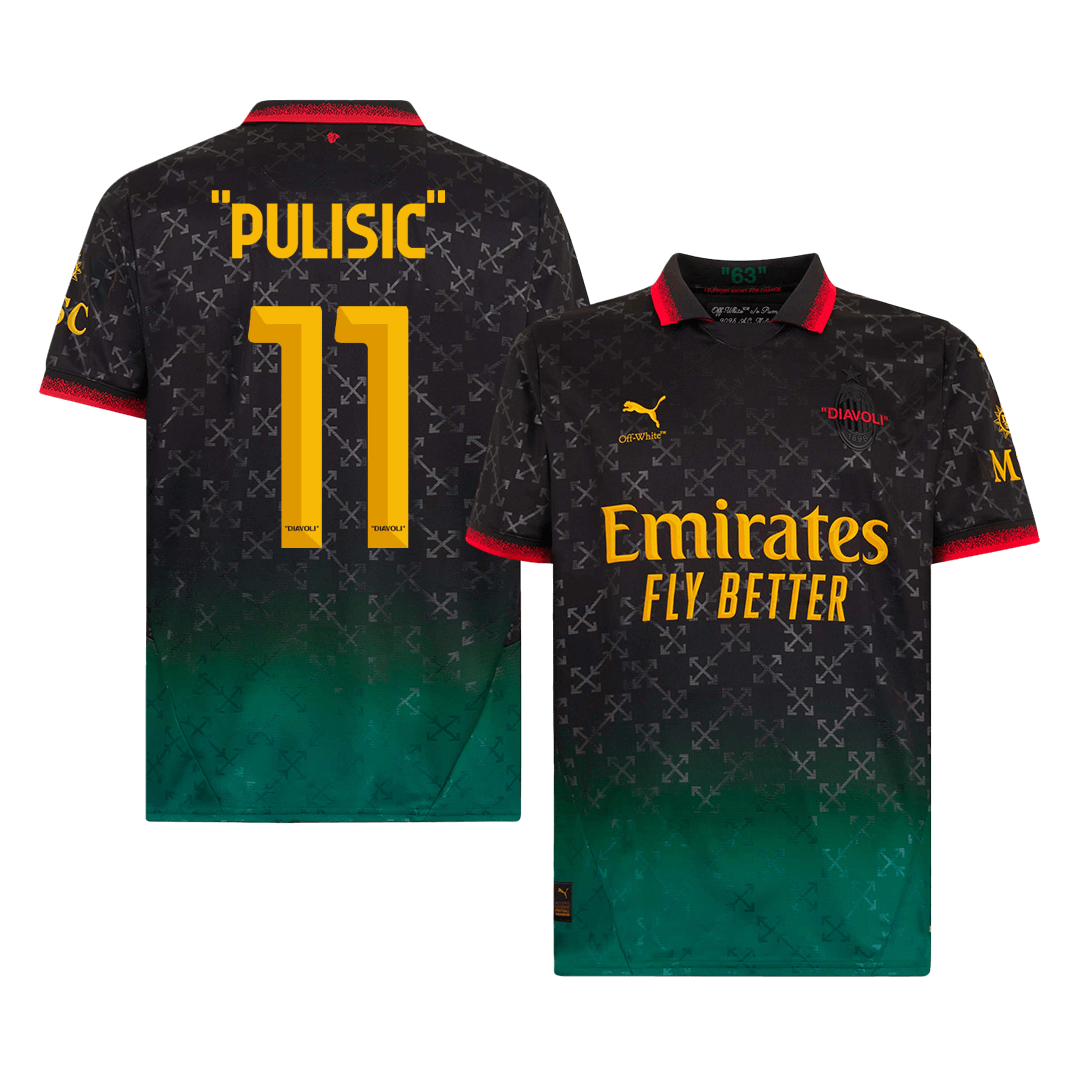 Men's "PULISIC" #11 AC Milan Fourth Away Soccer Jersey Shirt - Fan Version - Pro Jersey Shop