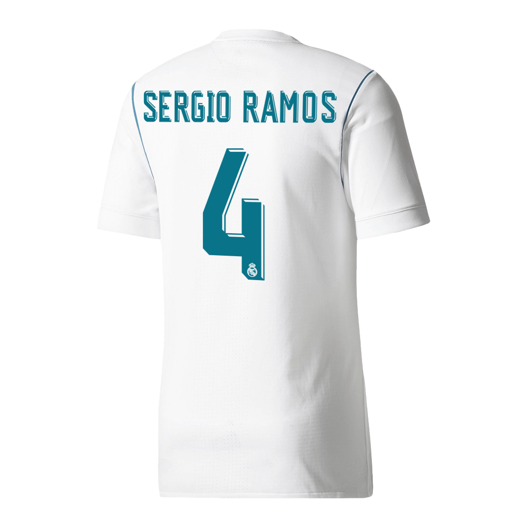 Retro 2017/18 SERGIO RAMOS #4 Real Madrid Home Soccer Jersey - Pro Jersey Shop