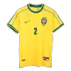 Men's Retro 1998 World Cup CAFU #2 Brazil Home Soccer Jersey Shirt - Pro Jersey Shop