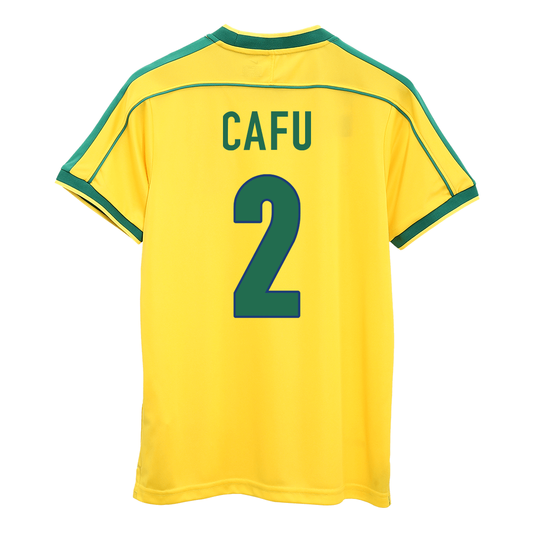 Retro 1998 World Cup CAFU #2 Brazil Home Soccer Jersey - Pro Jersey Shop