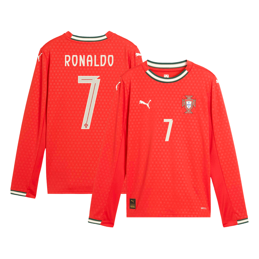 Portugal RONALDO #7 Home Soccer Long Sleeves Jersey Replica 2025 - Pro Jersey Shop