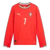 Men's RONALDO #7 Portugal Home Long Sleeves Soccer Jersey Shirt 2025 - Fan Version - Pro Jersey Shop