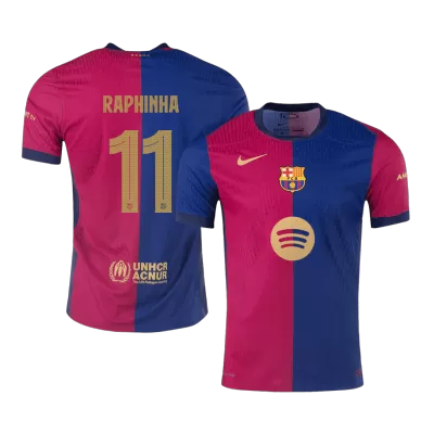 UCL Men's Authentic RAPHINHA #11 Barcelona Home Soccer Jersey Shirt 2024/25 - Player Version - Pro Jersey Shop