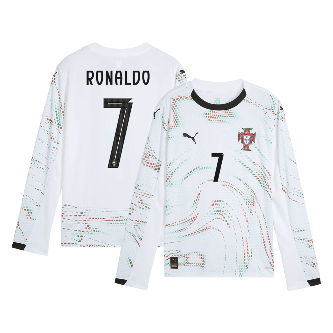 Portugal RONALDO #7 Away Soccer Long Sleeves Jersey Replica 2025 - Pro Jersey Shop