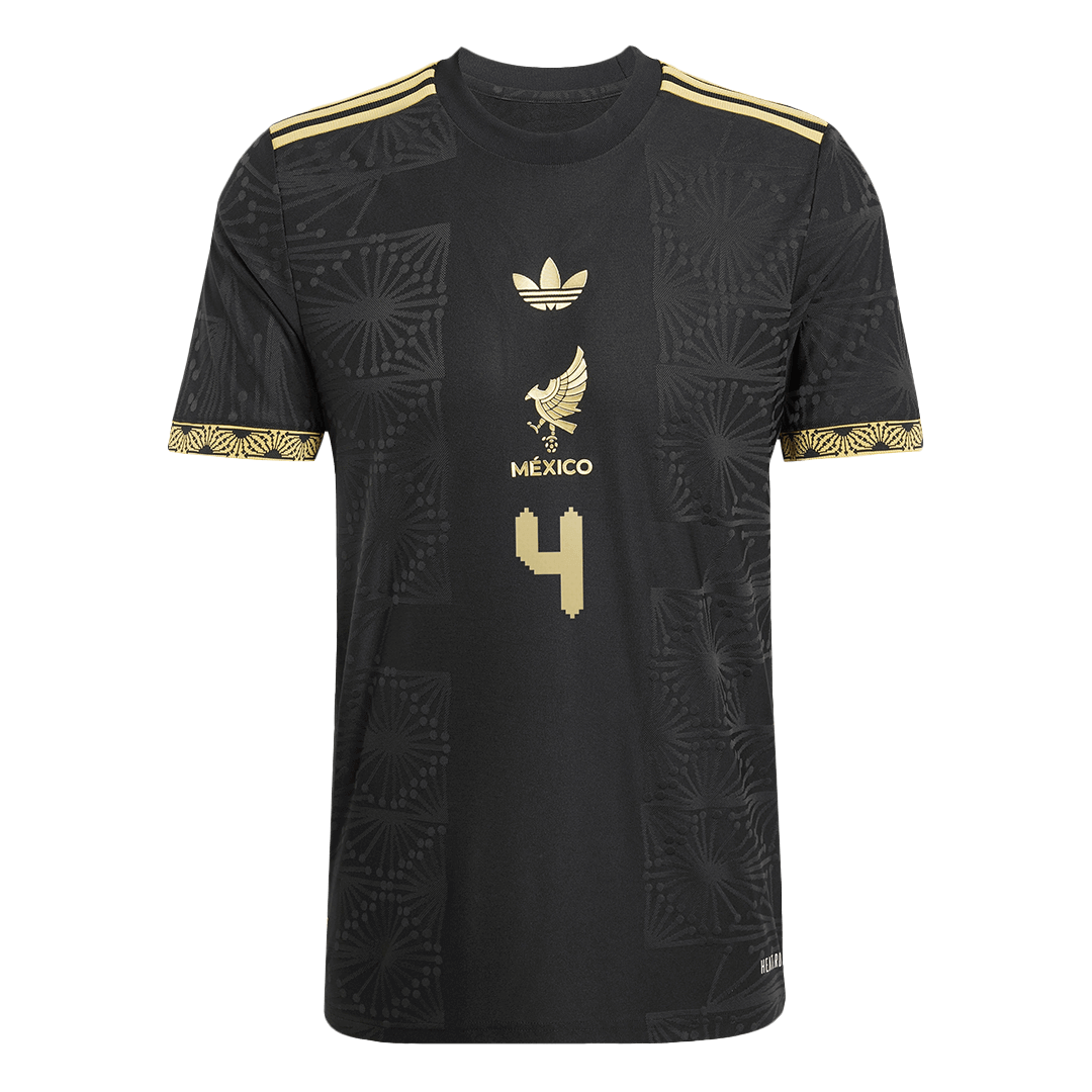 Men's Authentic E.ÁLVAREZ #4 Mexico Gold Cup Third Away Soccer Jersey Shirt 2025 - Player Version - Pro Jersey Shop