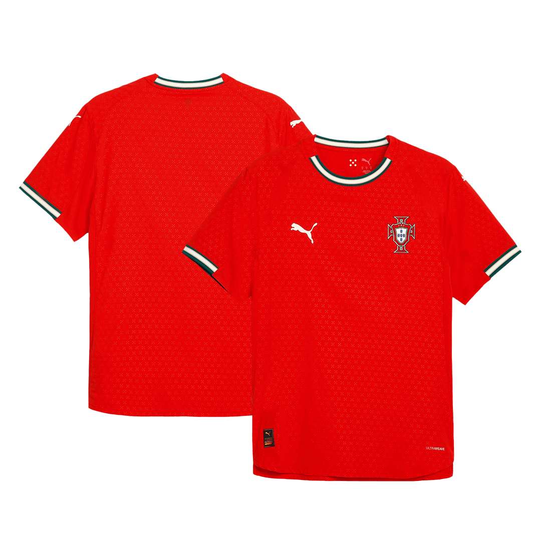 Men's Authentic Portugal Home Soccer Jersey Shirt 2025 - Player Version - Pro Jersey Shop