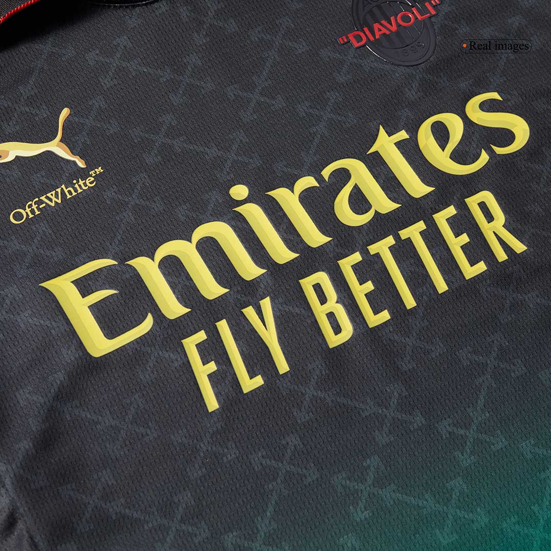 Kids AC Milan Fourth Away Soccer Jersey Kit (Jersey+Shorts) - Pro Jersey Shop