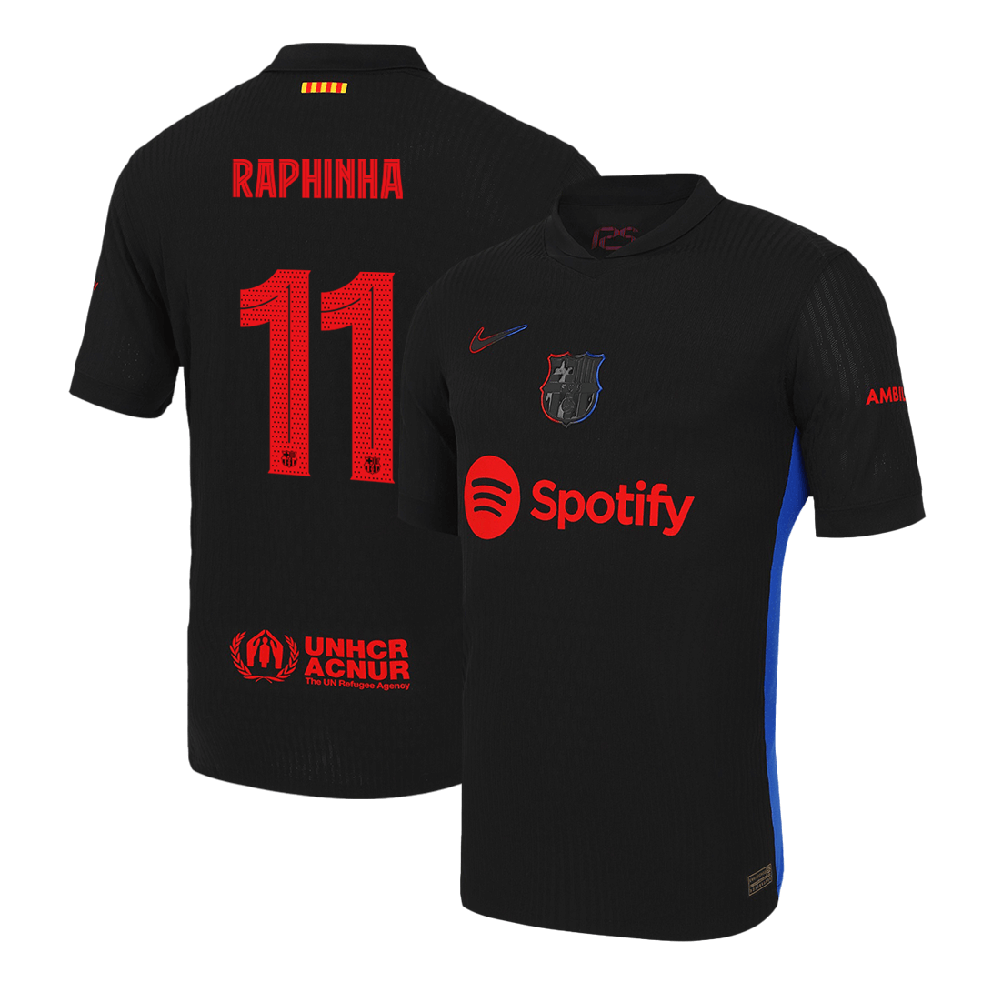 Barcelona RAPHINHA #11 Away Soccer Match Jersey UCL - Pro Jersey Shop