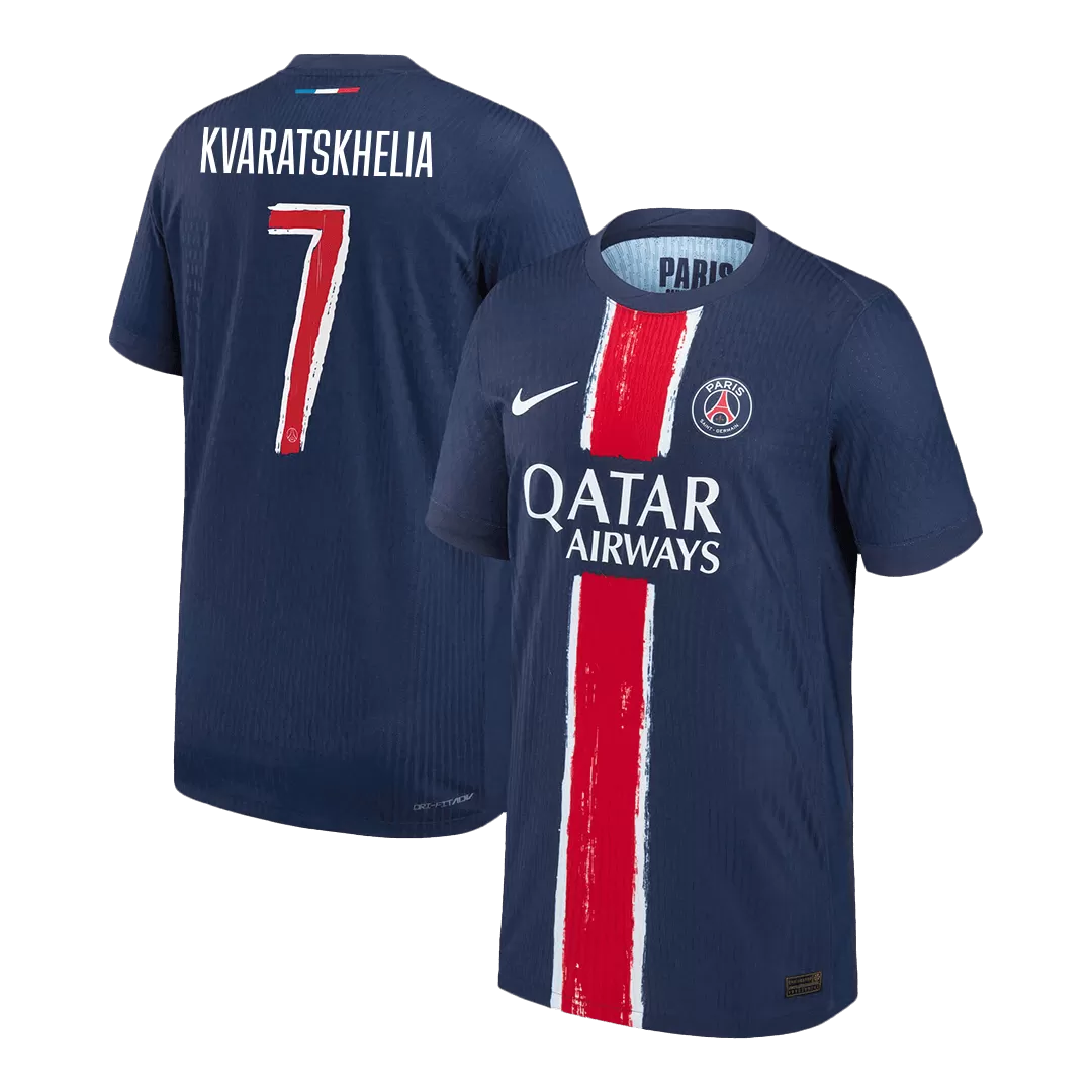 UCL Men's Authentic KVARATSKHELIA #7 PSG Home Soccer Jersey Shirt 2024/25 - Player Version - Pro Jersey Shop