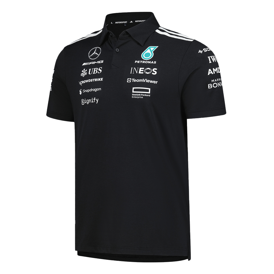 Men's Mercedes AMG Petronas F1 Team Polo 2025 - Black - Pro Jersey Shop