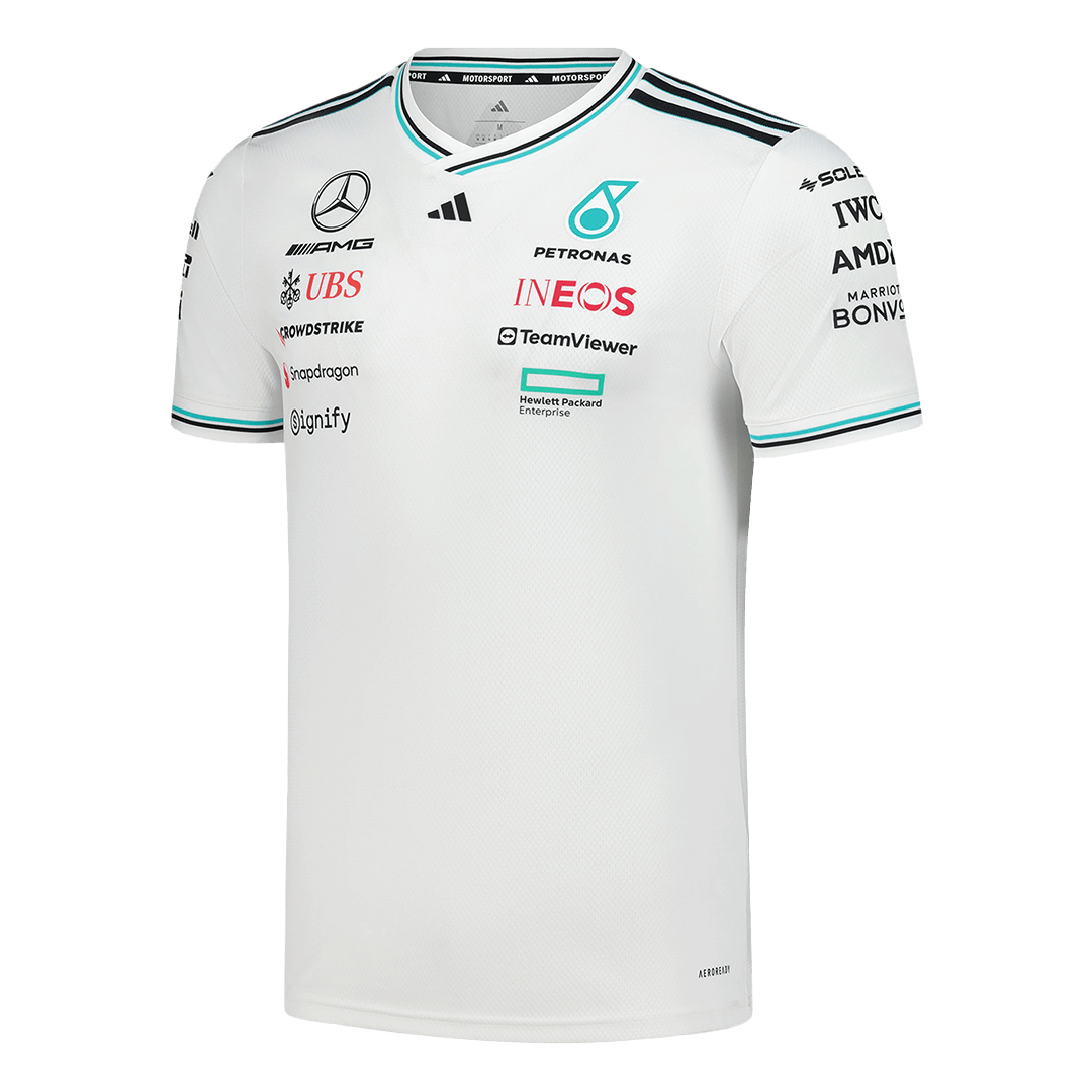 Men's Mercedes AMG Petronas F1 Team Driver T-Shirt 2025 - White - Pro Jersey Shop