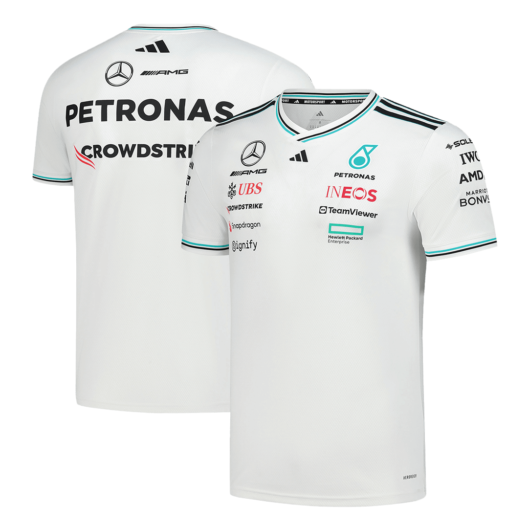 Men's Mercedes AMG Petronas F1 Team Driver T-Shirt 2025 - White - Pro Jersey Shop