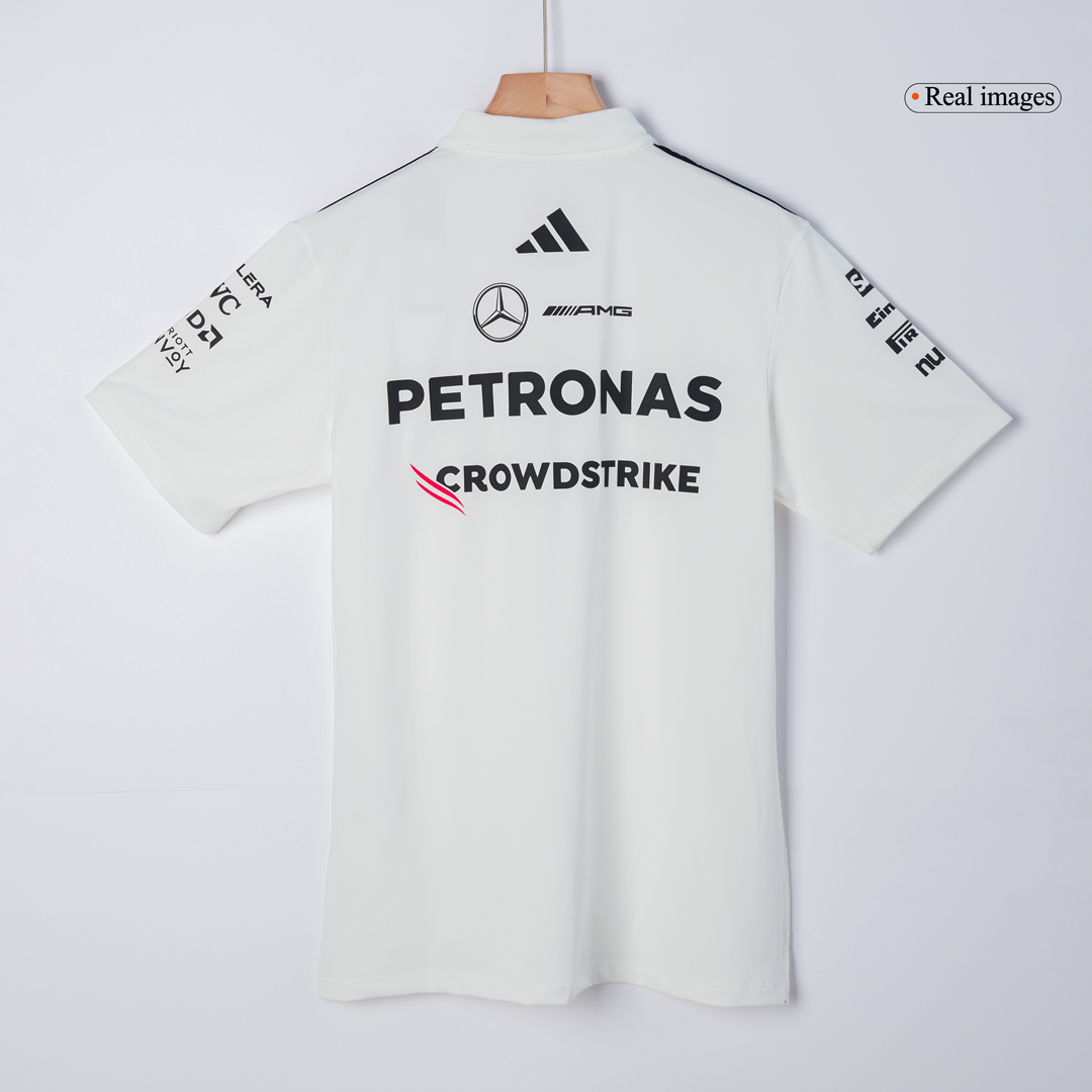 Men's Mercedes AMG Petronas F1 Team Polo 2025 - White - Pro Jersey Shop