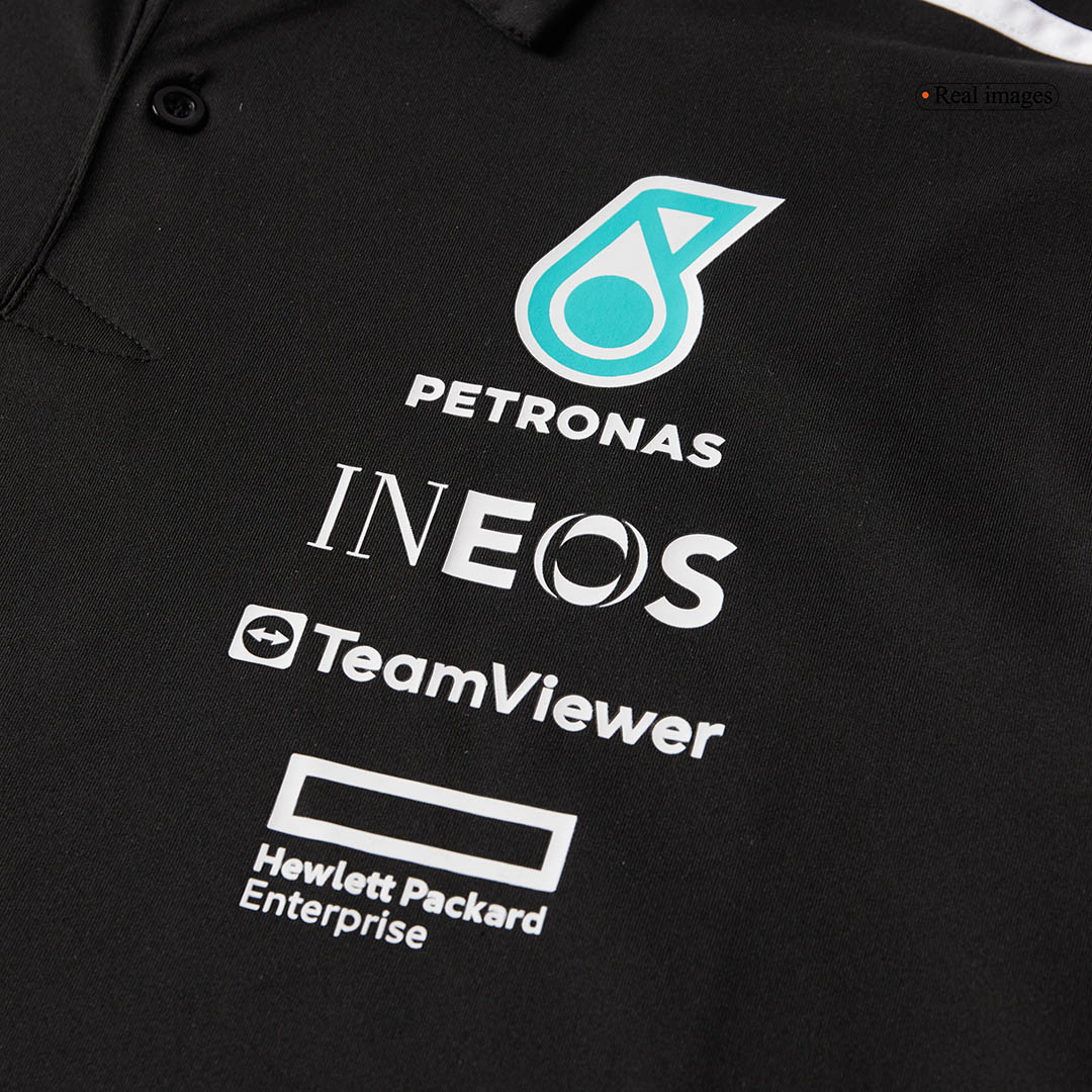 Men's Mercedes AMG Petronas F1 Team Polo 2025 - Black - Pro Jersey Shop