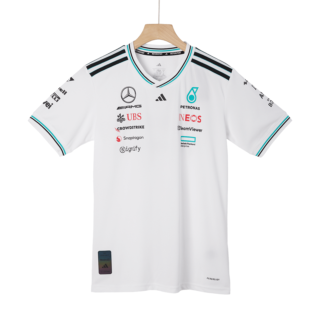 Men's Mercedes AMG Petronas F1 Team Driver T-Shirt 2025 - White - Pro Jersey Shop