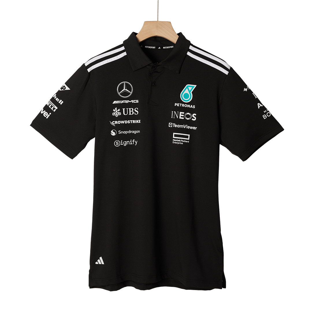 Men's Mercedes AMG Petronas F1 Team Polo 2025 - Black - Pro Jersey Shop