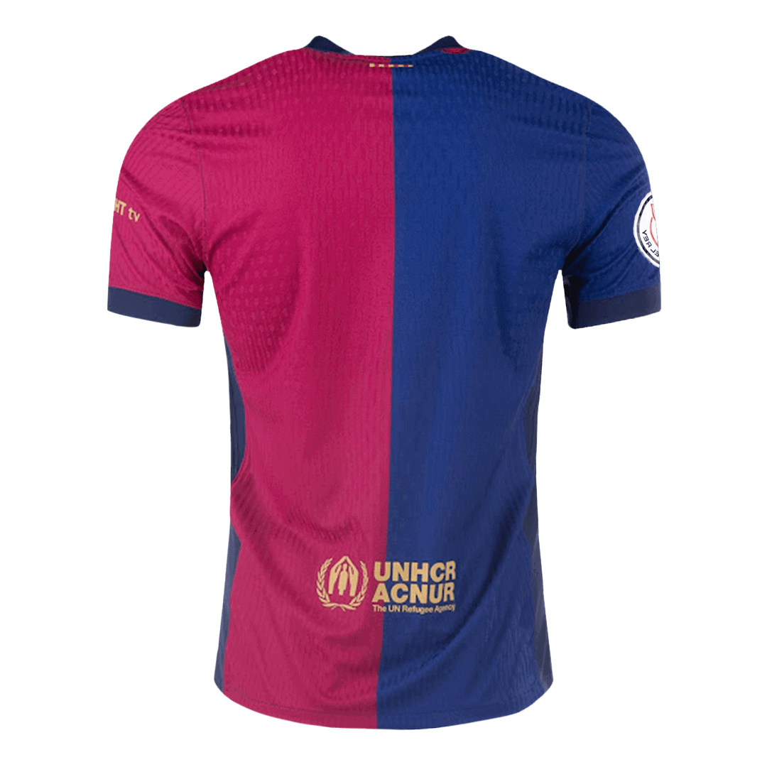 Men's Authentic Barcelona Home Soccer Jersey Shirt Copa del Rey Final - Player Version - Pro Jersey Shop