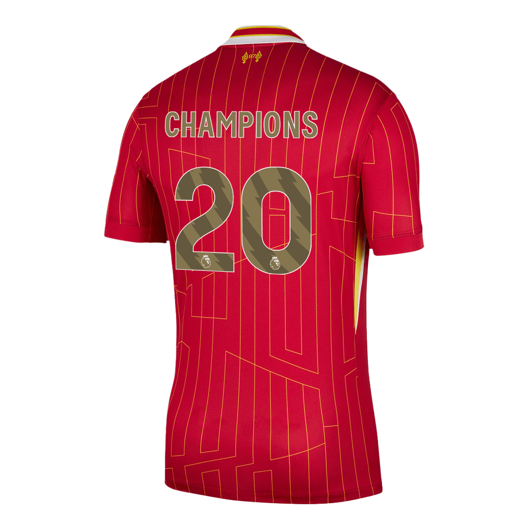 Premium Quality Men's CHAMPIONS #20 Liverpool Home Soccer Jersey Shirt - Fan Version - Pro Jersey Shop