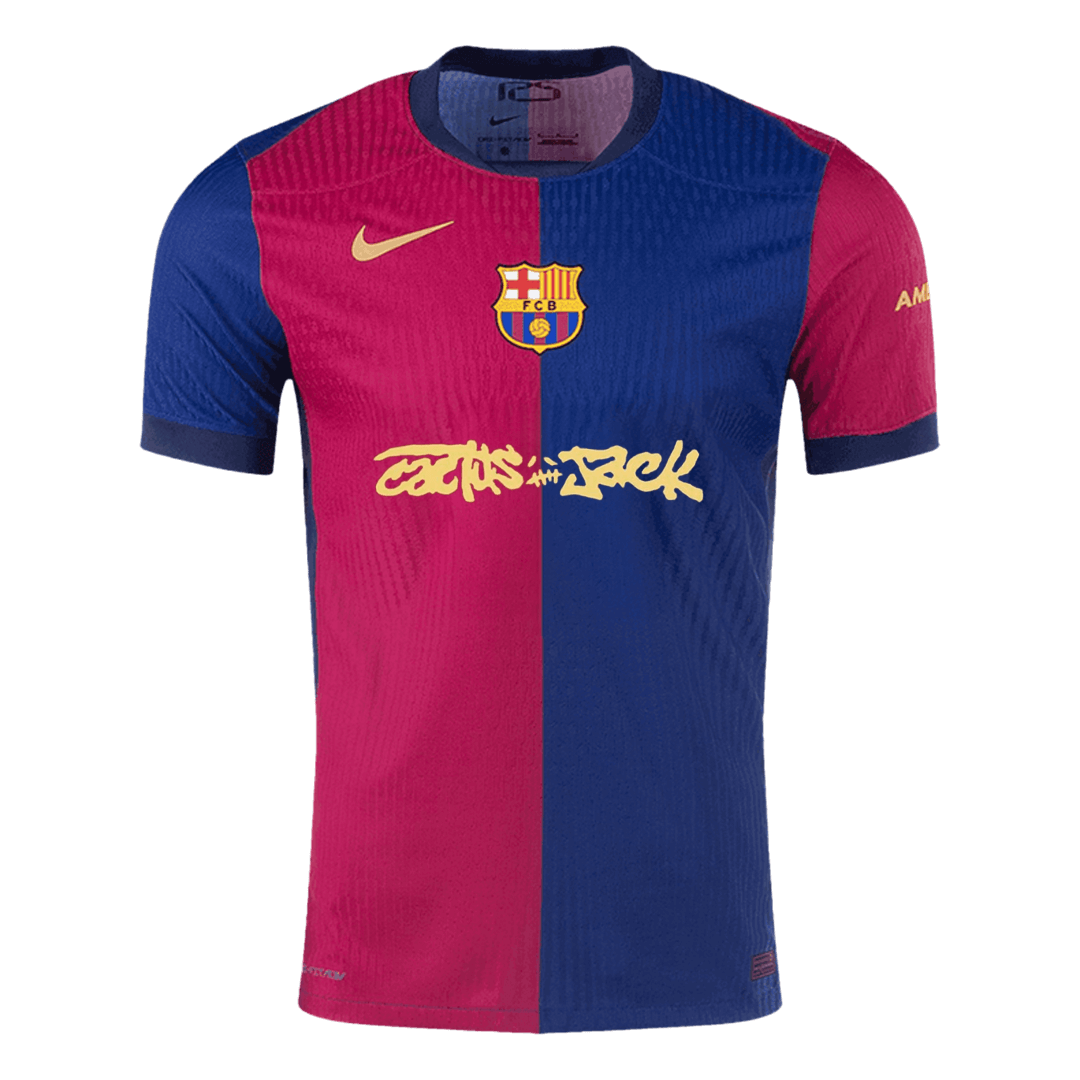 Men's Authentic Barcelona X Travis Scott Home Soccer Jersey Shirt - Player Version - Pro Jersey Shop