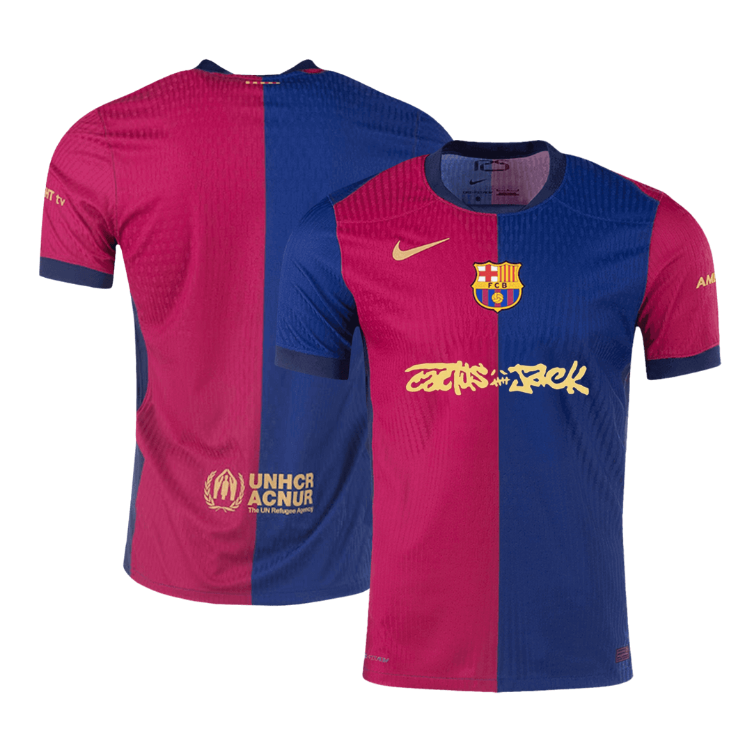 Men's Authentic Barcelona X Travis Scott Home Soccer Jersey Shirt - Player Version - Pro Jersey Shop