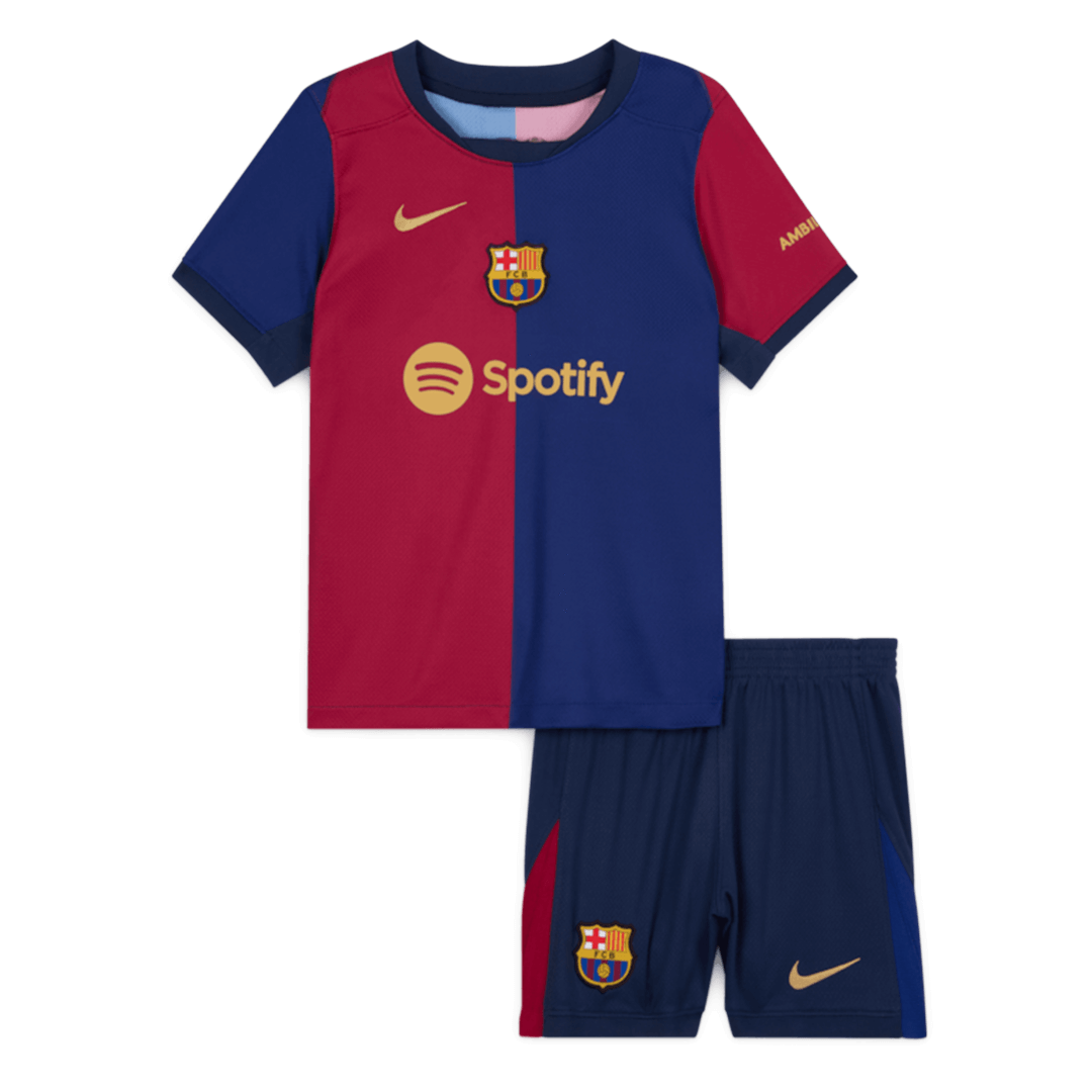 Kids Barcelona Home Soccer Jersey Kit (Jersey+Shorts) - Pro Jersey Shop