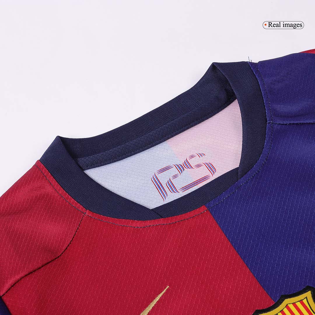 Kids Barcelona Home Spotify Logo Without Text Soccer Jersey Kit (Jersey+Shorts) - Pro Jersey Shop
