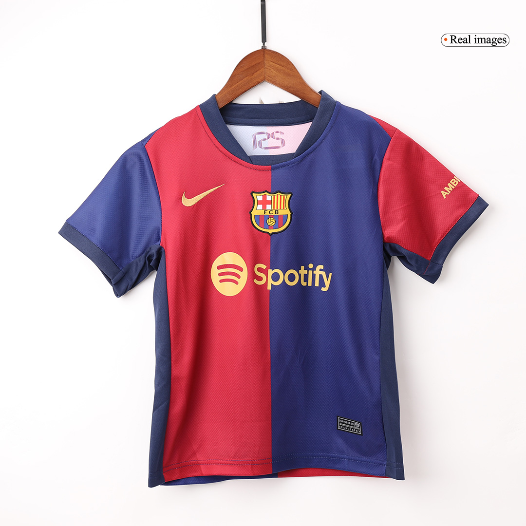 Kids Barcelona Home Soccer Jersey Kit (Jersey+Shorts) - Pro Jersey Shop