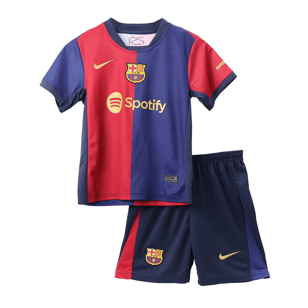 Kids Barcelona Home Soccer Jersey Kit (Jersey+Shorts) - Pro Jersey Shop