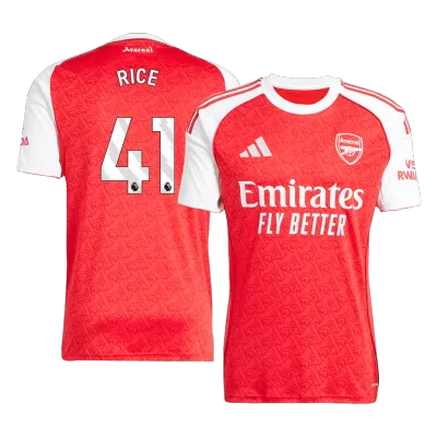Men's RICE #41 Arsenal Home Soccer Jersey Shirt 2025/26 - Fan Version - Pro Jersey Shop