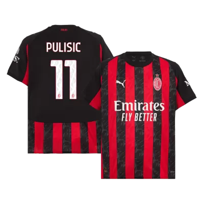 Men's PULISIC #11 AC Milan Home Soccer Jersey Shirt 2025/26 - Fan Version - Pro Jersey Shop