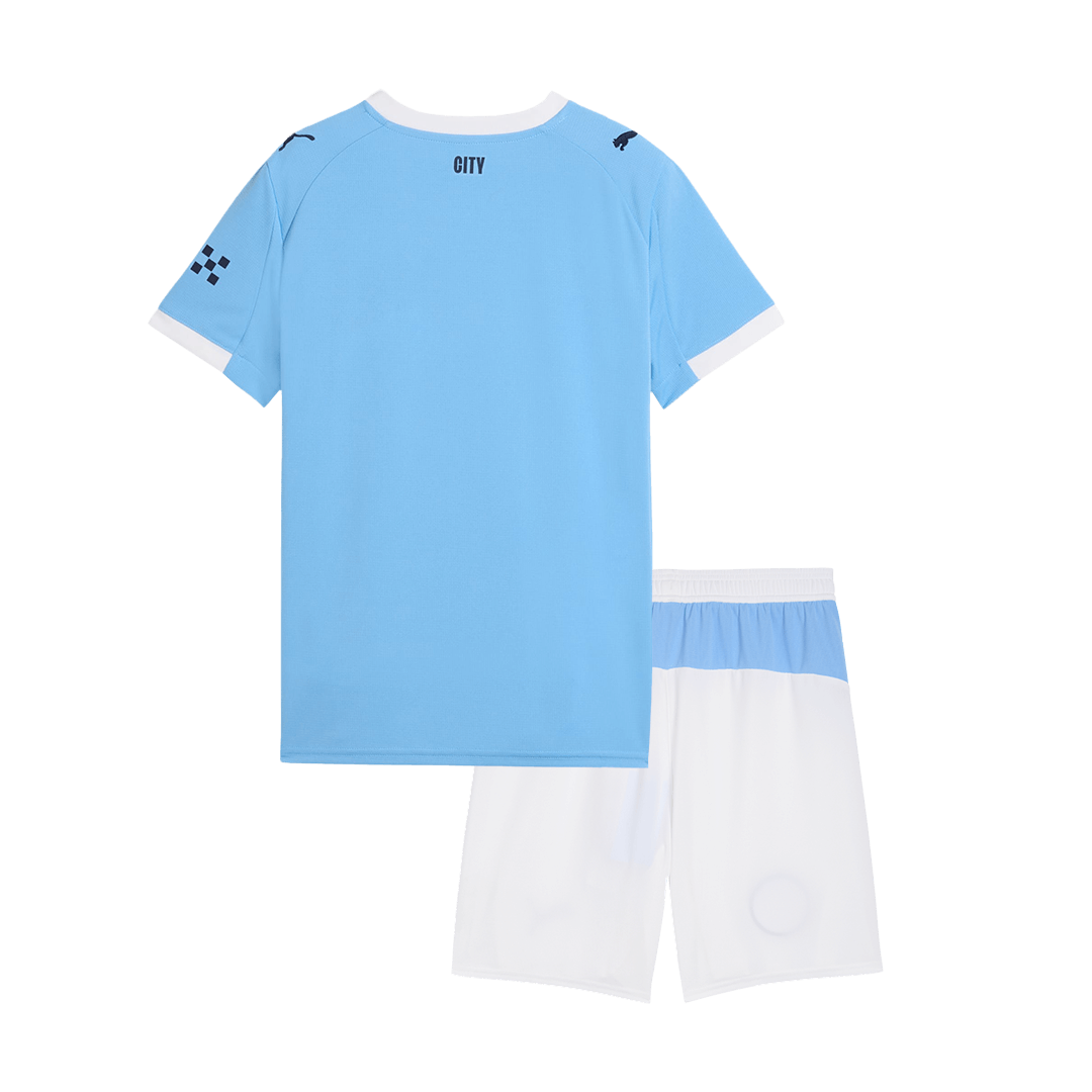 Kids Manchester City Home Soccer Jersey Kit 2025/26 - Pro Jersey Shop