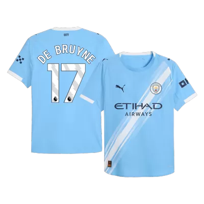 Men's Authentic DE BRUYNE #17 Manchester City Home Soccer Jersey Shirt 2025/26 - Player Version - Pro Jersey Shop