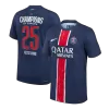 Men's Authentic CHAMPIONS #25 PSG Home Soccer Jersey Shirt 2024/25 - Player Version - Pro Jersey Shop