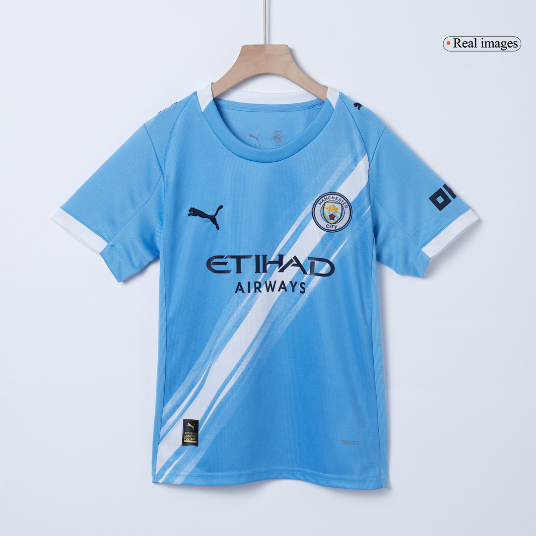 Kids Manchester City Home Soccer Jersey Full Kit 2025/26 - Pro Jersey Shop