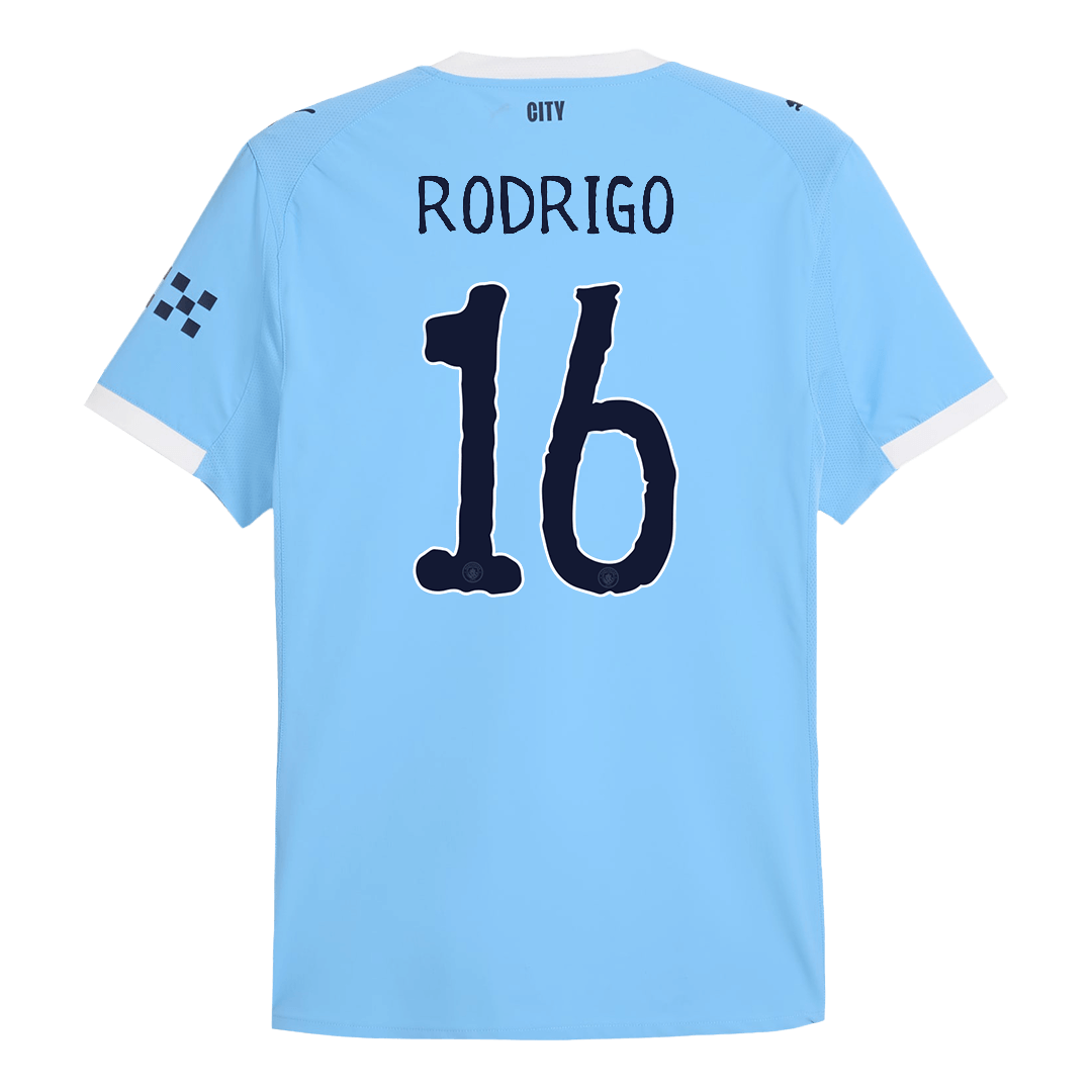 Manchester City RODRIGO #16 Home Soccer Match Jersey 2025/26 - Club World Cup Font - Pro Jersey Shop