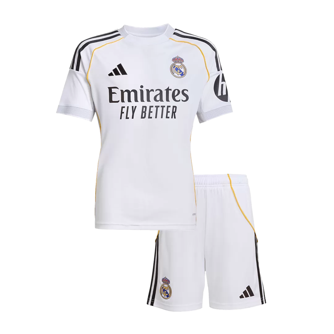 Kids Real Madrid Home Soccer Jersey Kit 2025/26 - Pro Jersey Shop