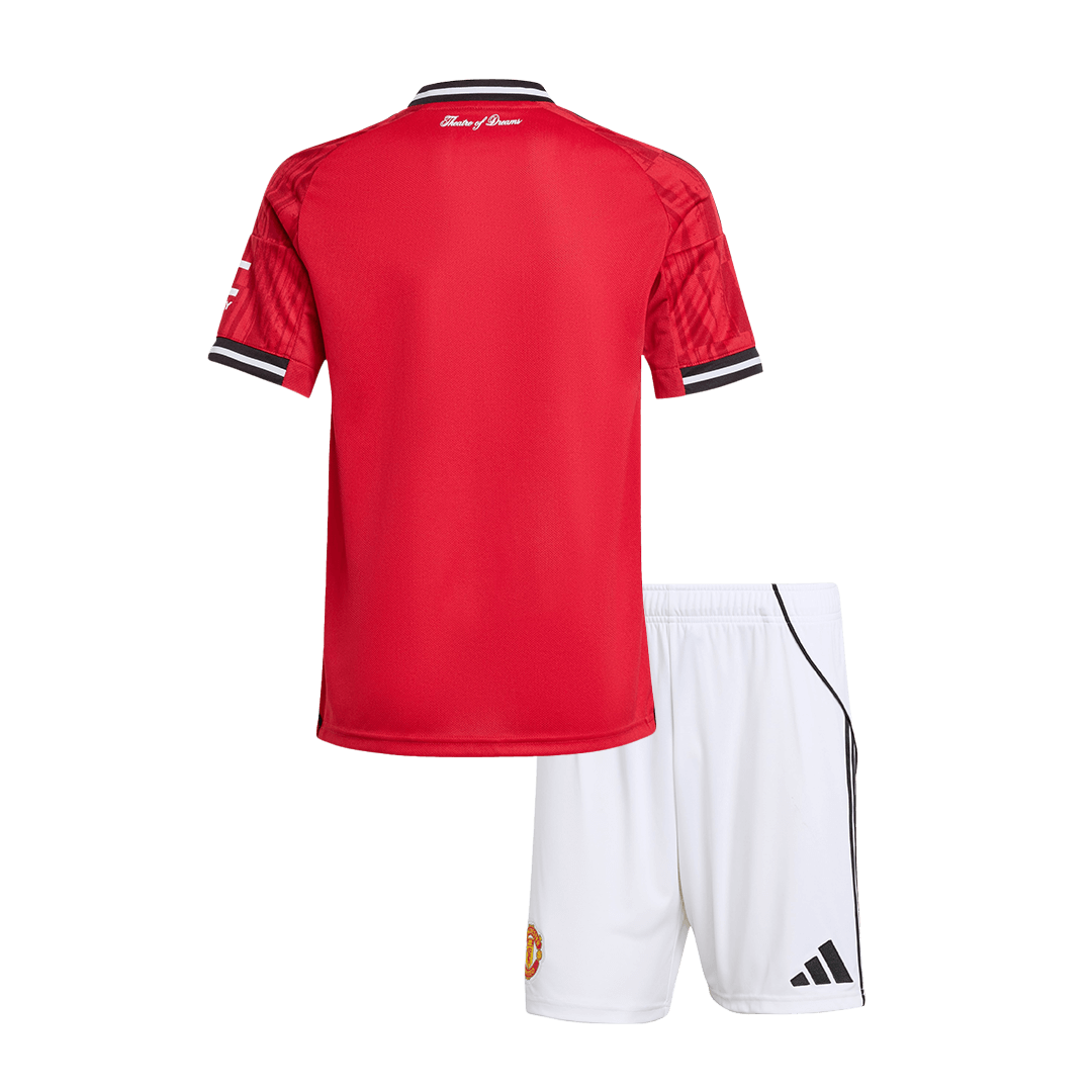 Kids Manchester United Home Soccer Jersey Kit 2025/26 - Pro Jersey Shop
