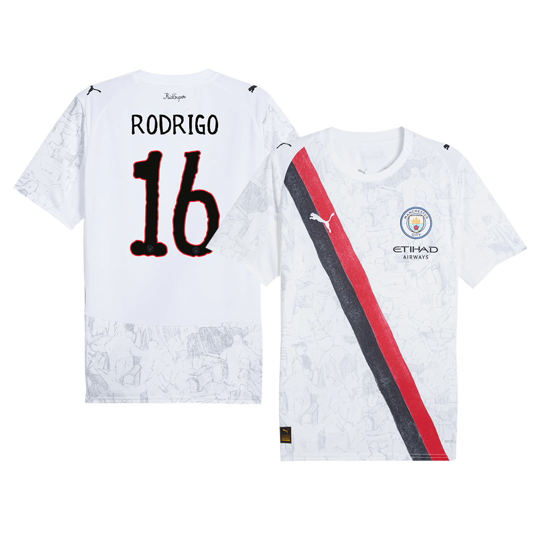 Manchester City KidSuper RODRIGO #16 Soccer Fan Jersey 2025/26 Club World Cup - Pro Jersey Shop