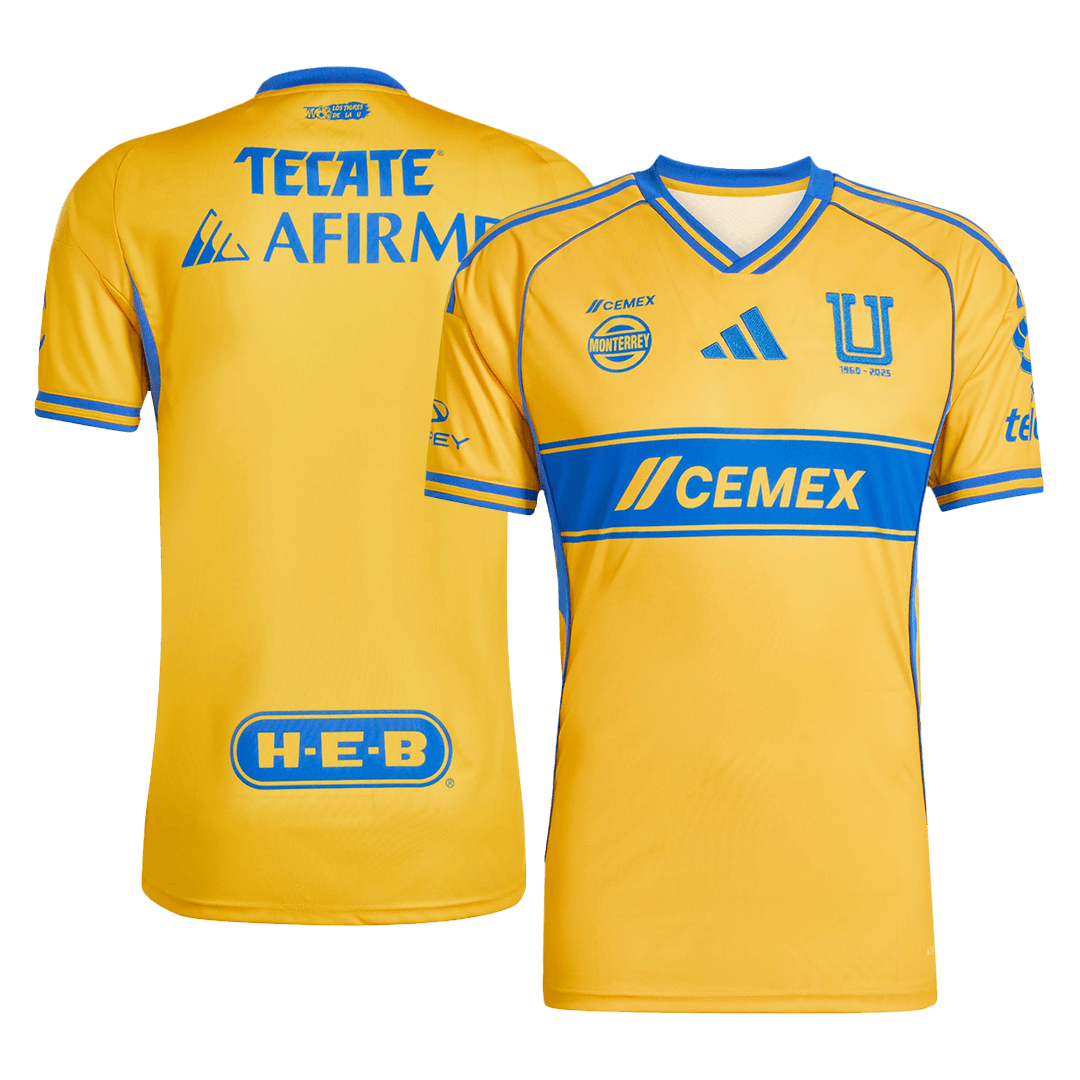 Tigres UANL Home Soccer Jersey Replica 2025/26 - Pro Jersey Shop