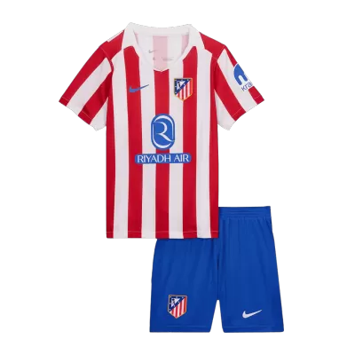 Kids Atletico Madrid Home Soccer Jersey Kit (Jersey+Shorts) 2025/26 - Pro Jersey Shop