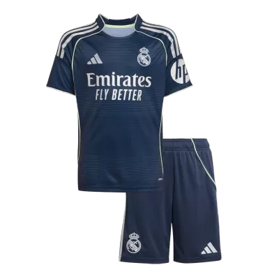 Kids Real Madrid Away Soccer Jersey Kit (Jersey+Shorts) 2025/26 - Pro Jersey Shop