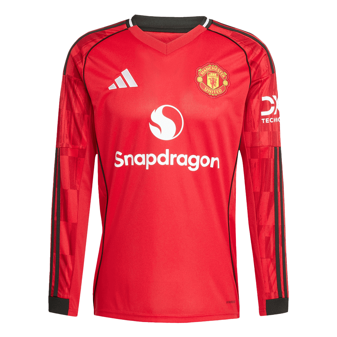 Manchester United Home Soccer Long Sleeves Fan Jersey 2025/26 - Pro Jersey Shop
