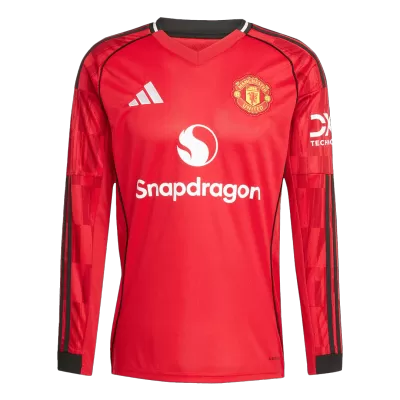 Manchester United Home Soccer Long Sleeves Jersey Replica 2025/26 - Pro Jersey Shop
