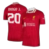 DIOGO J. #20 Authentic Liverpool Home Soccer Jersey 2024/25 Red - UCL - Pro Jersey Shop