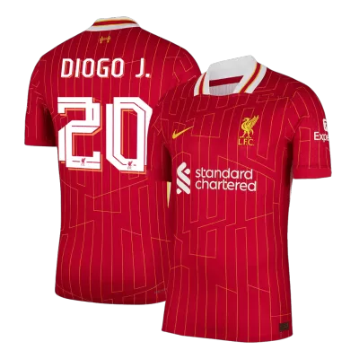 DIOGO J. #20 Authentic Liverpool Home Soccer Jersey 2024/25 Red - UCL - Pro Jersey Shop