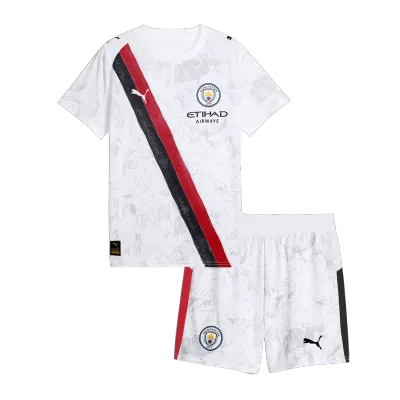 Kid's Manchester City KidSuper Soccer Jersey Kit(Jersey+Shorts) 2025/26 White - Club World Cup - Pro Jersey Shop