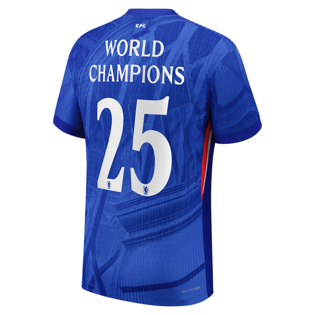 Chelsea WORLD CHAMPIONS #25 Home Soccer Match Jersey 2025/26 - Pro Jersey Shop