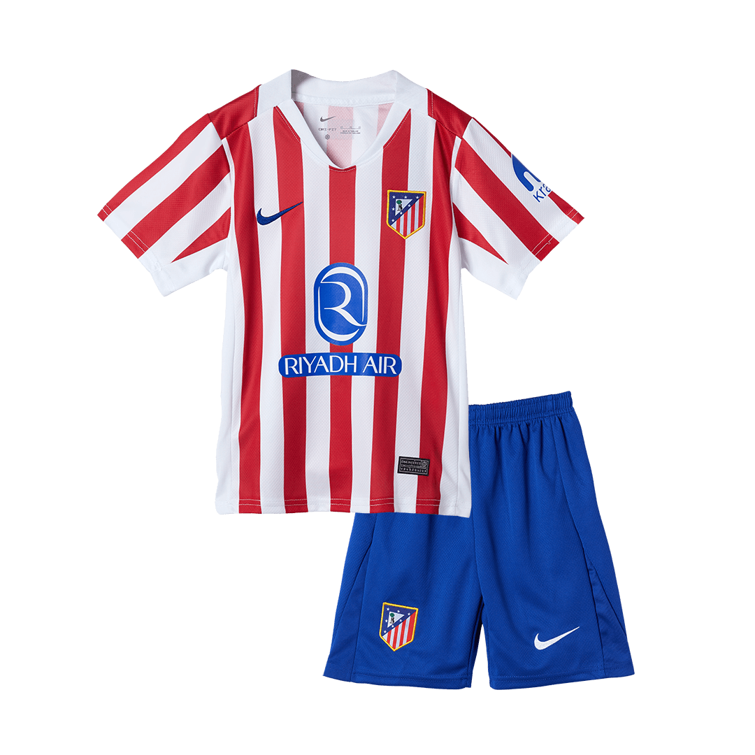 Kids Atletico Madrid Home Soccer Jersey Kit 2025/26 - Pro Jersey Shop